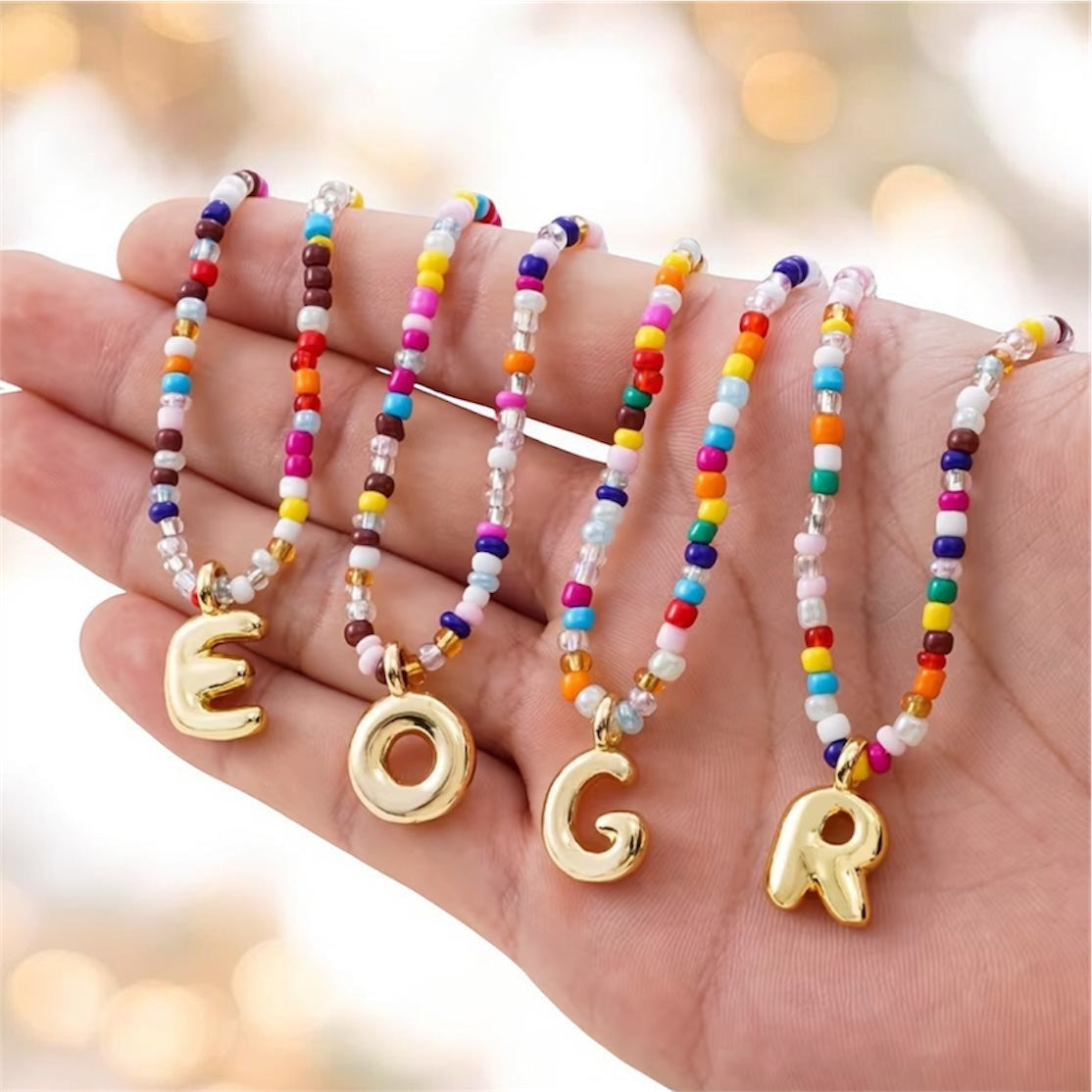 Seed Beaded Necklace (Random Multicolor)